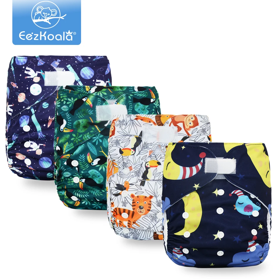 EezKoala-pañal de tela de talla grande XL, lavable, respetuoso con el medio ambiente, ajustable, reutilizable, cubierta de tela para bebé de 2 a 5 años
