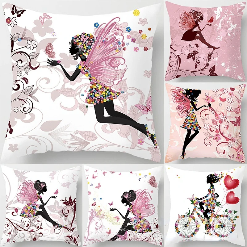 

Valentine's Day Gift Romantic Pink Girl Love Pillow Cushion Cover Nordic Style Case Home decorative pillows anime body