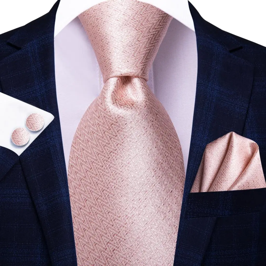 Hi-Tie Мужской Шелковый Свадебный галстук персиковый розовый коралловый