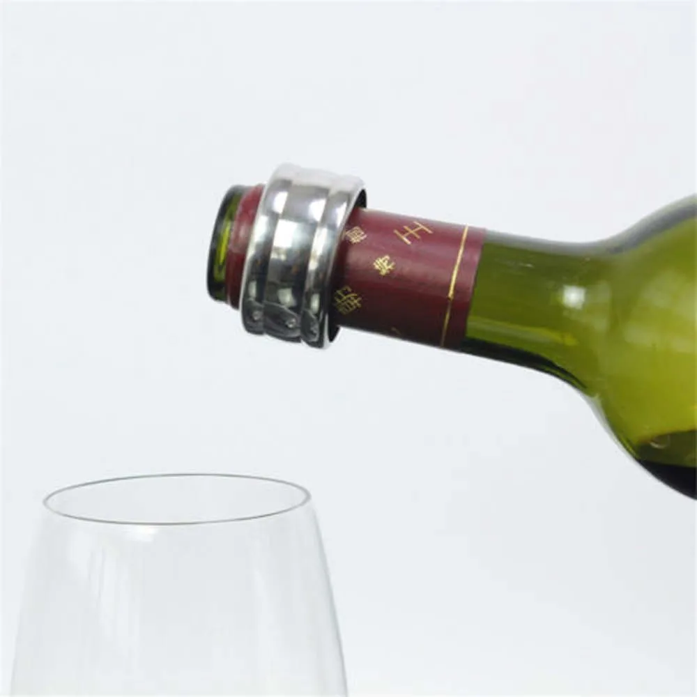 Collier de bouteille de vin en acier inoxydable, 100 pièces, anneau anti- goutte, pour l'éducation au vin - AliExpress