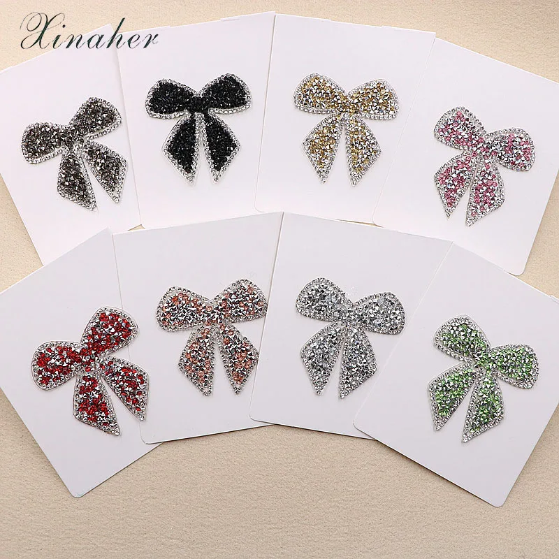 8 шт./партия бабочка из прозрачных страз-узел патч ручной работы мотив Железный на