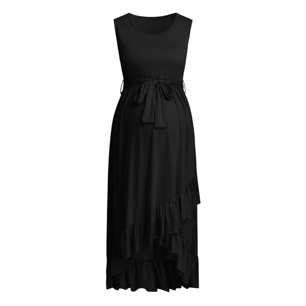 Сексуальное платье для кормящих мам; Одежда для беременных женщин; Vestidos; платье без рукавов с асимметричным подолом; платье для беременных; Femme Enceinte