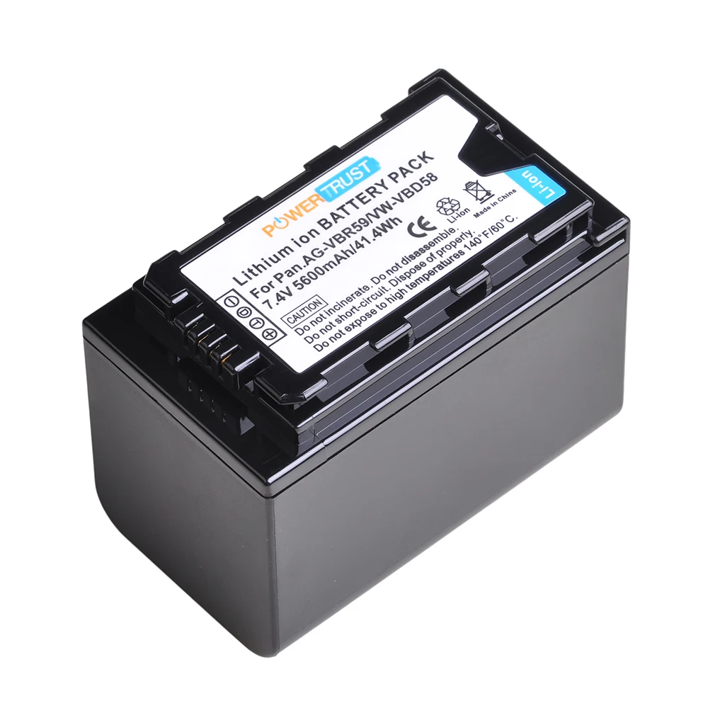 Recarregável para Panasonic Bateria Vw-vbd29 Vw-vbd55 Vw-vbd78 Ag-3da1 Ag-ac8 Ag-hpx171 Hdc-z10000 Vw-vbd58 5600mah 7.4v Vwvbd58 - Image 3