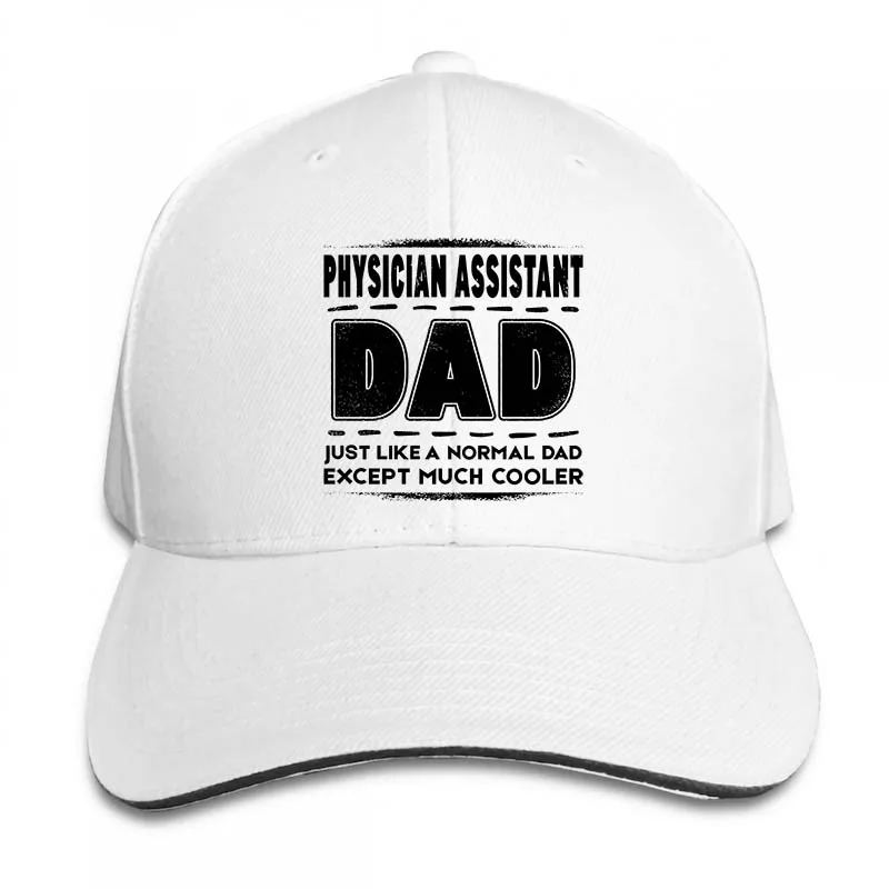 Mens Physician Assistant Dad Much Cooler Father is Day Baseball cap men women Trucker Hats fashion adjustable cap - Цвет: 2-White