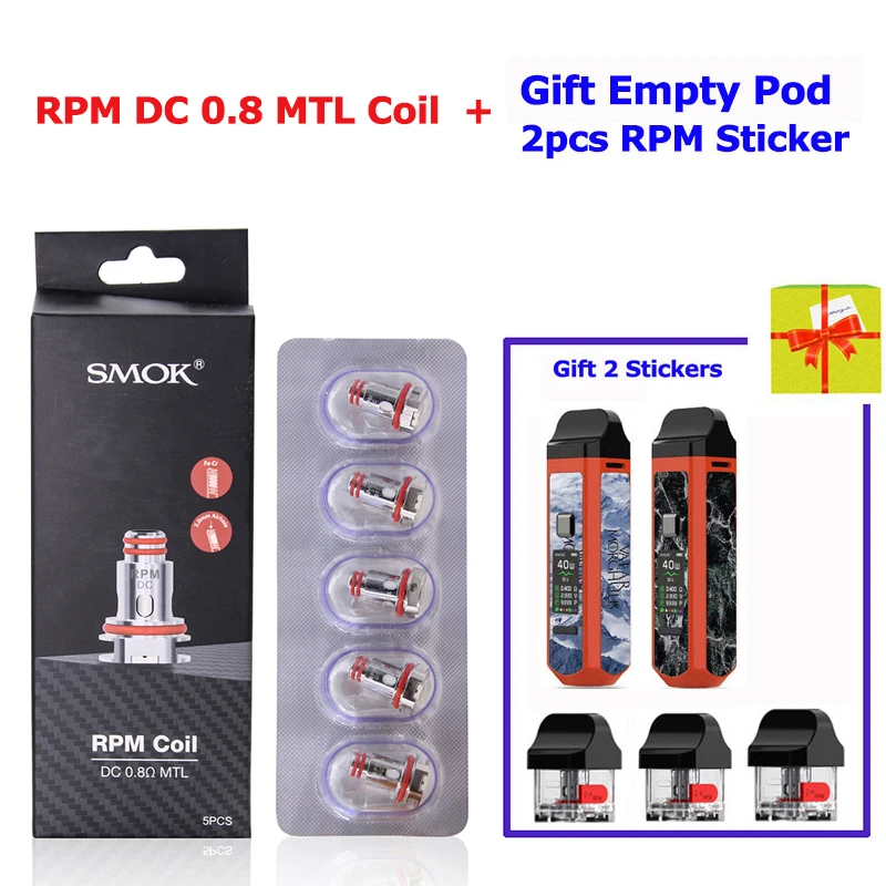 RPM40 POD Комплект об/мин DC MTL кварц Тройная сетка катушка RBA ядро Стандартный Pod& Nord Pod электронная сигарета атомайзер ядро