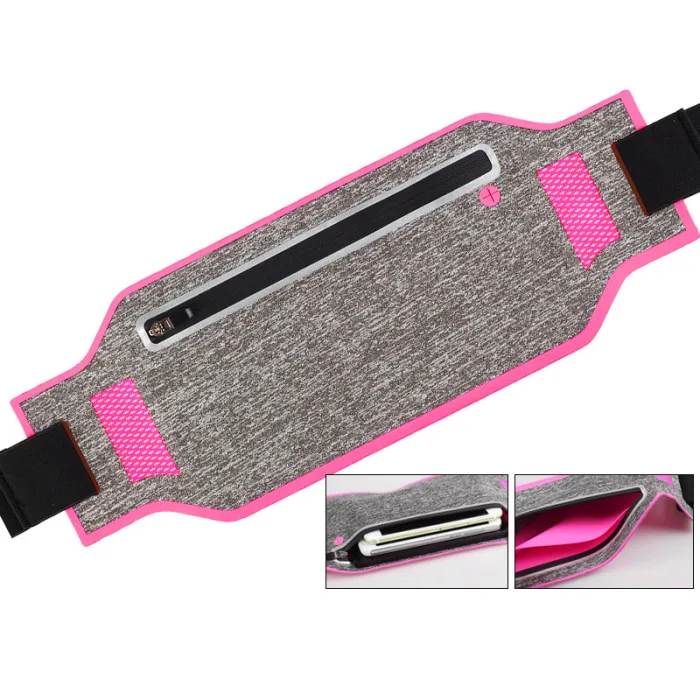 Unisex Waist Pack Pockets Waterproof Fanny Bag Adjustable Belt Phone Pouch for Sports Running Gym FKU66