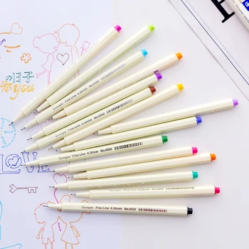 

10/15colors 0.38MM Fineliner Pens Fine Draw Point Marker Pen Water Based Ink Design Multicolours Graphic Drawing supplies