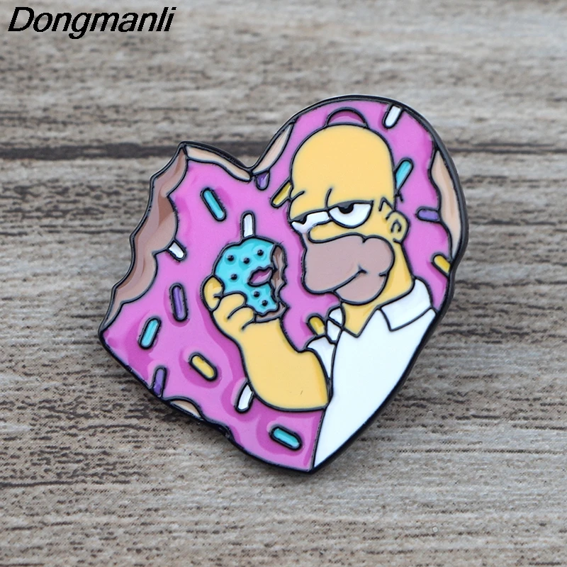 

K753 Cookies Cartoon Anime Funny Metal Enamel Pins and Brooches for Lapel Pin Backpack Bags Badge Collection Gifts