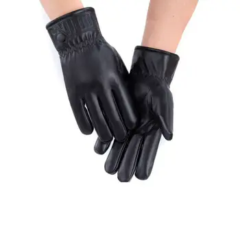 

Fashion Cool Men's Winter Gloves Solid Leather Outdoors Cycling Motor Cycle Leather Mittens