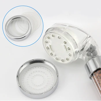 

Replacement Shower Head LED Lights Display Double Purification Water Flow Temperature Controller Bathroom Shower Head
