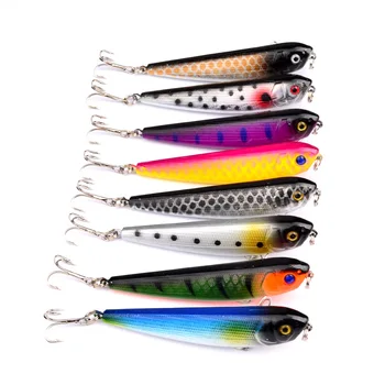 

New sinking pencil fishing lure 160pcs fishing baits 8.5CM 9.6G-6# hooks plastic hard pencil bass wobble fishing tackles