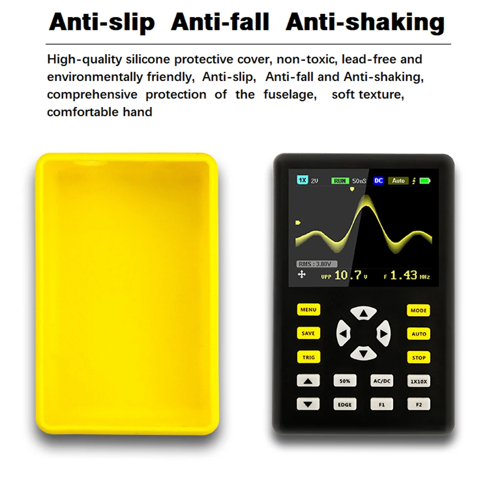 

2.4-inch Screen Digital Oscilloscope 100MHz Analog Bandwidth Support Waveform Storage 500MS/s Sampling Rate