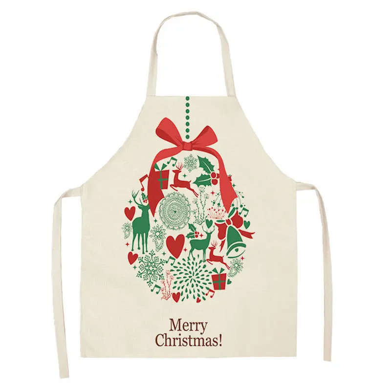 CM1004-6 1 шт. новогодний фартук для женщин Pinafore Рождественский Декор кулон хлопок лен Кухонные фартуки 53*65 см слюнявчик для взрослых для домашнего приготовления PM0005 - Цвет: CM1004-6
