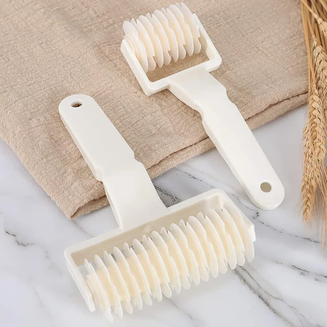 Diy Pastry Dough Lattice Cutter Plastic Rolling Pin Wheel - Temu