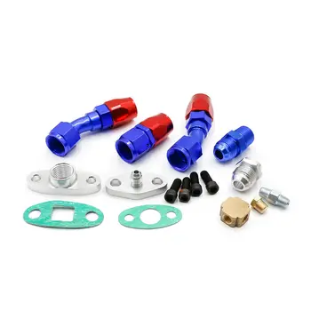 

for T3 T4 T3/T4 T70 T66 TO4E Turbo Oil Feed Line Oil Return Line Oil Drain Line Kit