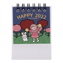 Calendrier 2022 de bureau, 1 pièce, calendrier mensuel (couleurs assorties)