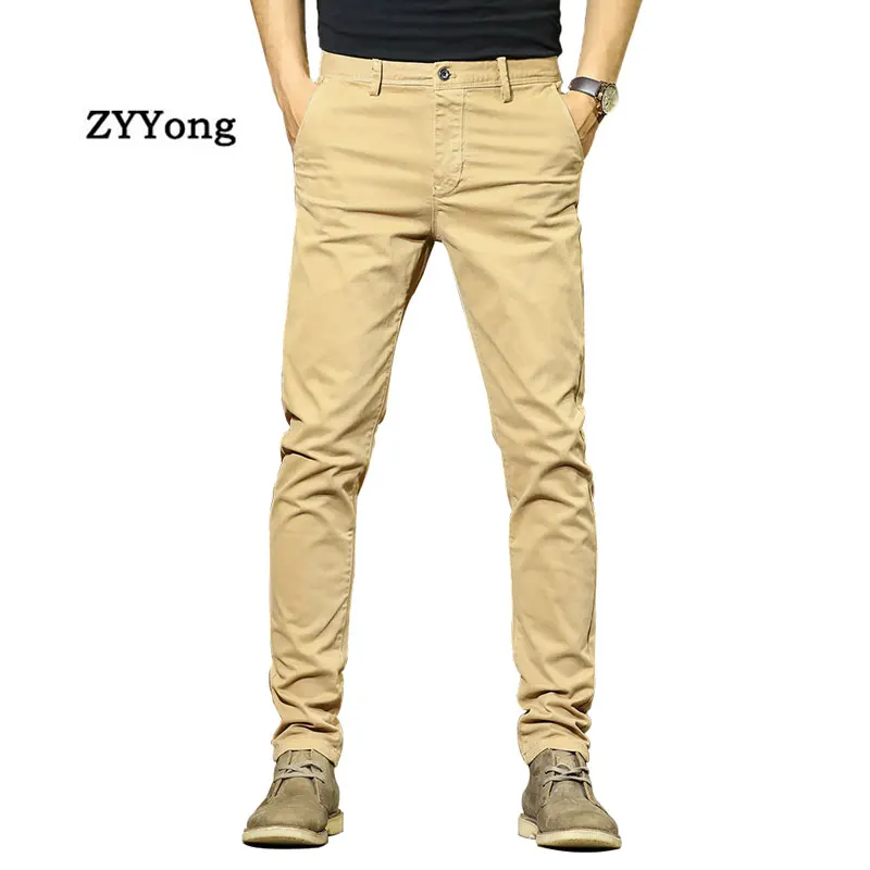 

ZYYong Men's Overalls Cotton Slightly Elastic Stretch Comfortable Slim Military Men's Casual Men's Trousers Pantones Hombre