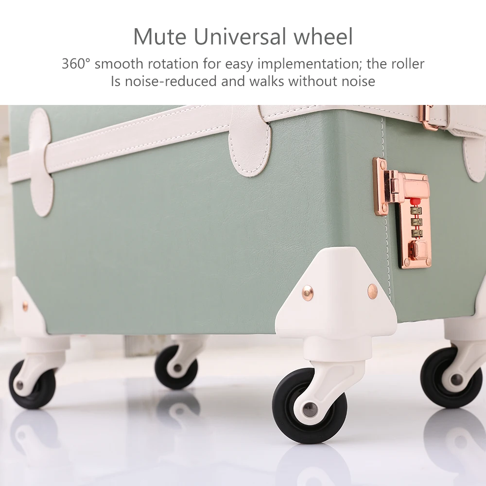 UNIWALKER 2"-26" Винтажный багаж, чемодан с паролем, УНИВЕРСАЛЬНАЯ ТЕЛЕЖКА на колесиках, из искусственной кожи, чемодан в стиле ретро сумки