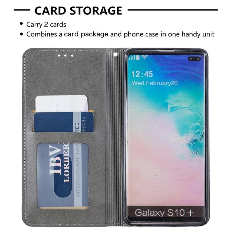 Флип-бумажник для samsung S10plus PU кожаный чехол для samsung Galaxy S9 S10 E Plus Note 10 Pro держатель защитный чехол для телефона Etui