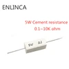 10pcs 5W 10W BPR56 ceramic resistors 0.1 ~ 10k ohm 0.33R 1R 10R 100R 0.22 0.33 1 10 100 1K 10K Cement resistence ohms ► Photo 3/5