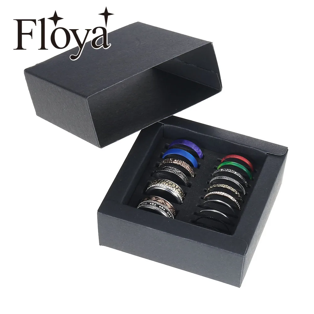 Женское кольцо из титановой нержавеющей стали Floya винтажное штабелируемое