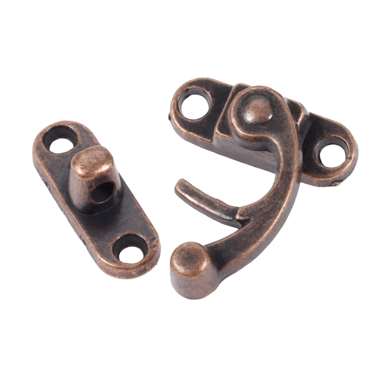 Box Latch Hasps Antique Padlocks Buckle lock Jewelry Wooden Box Wine Case hardware 2sets
