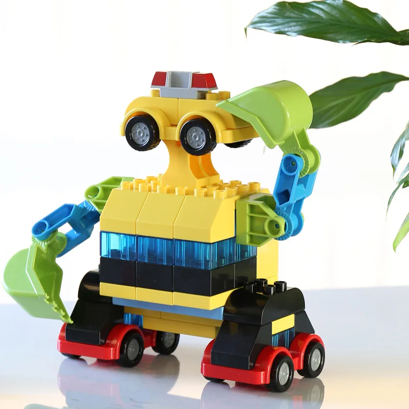 65 шт. строительные блоки большого размера совместимые с LegoINGly Duploed Block Robot детские