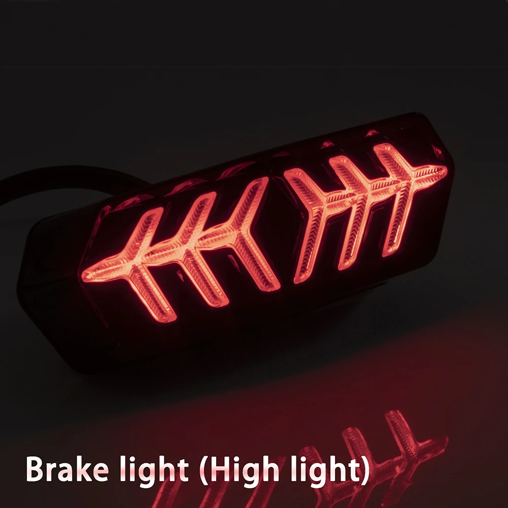 

Motorcycle LED Brake Tail Lamp Fish Bone Shape Smoke Lens for HONDA Grom MSX125 CBR650F CTX700 CTX700N