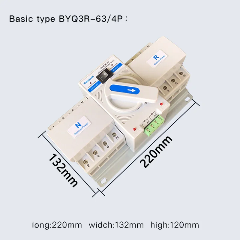 

4P 63A 380V MCB type Dual Power Automatic transfer switch ATS
