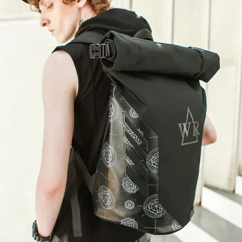 

Fashion trend backpack, double shoulder bag, men's large capacity travel bag, bucket bag, sports basketball bag