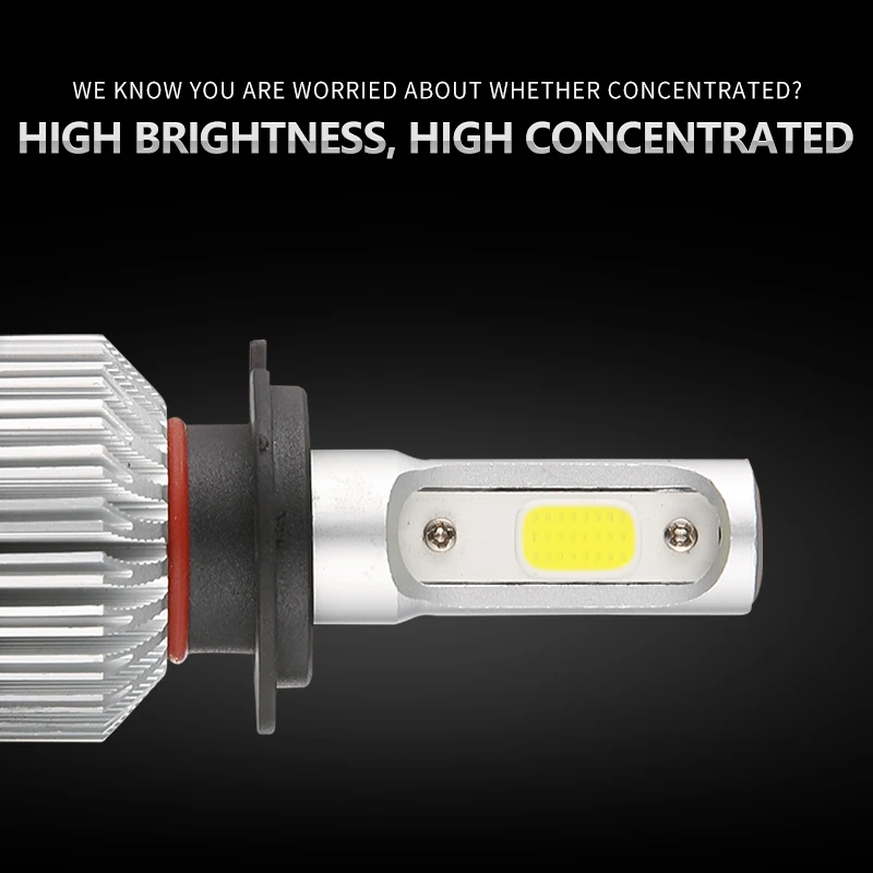 S2 H1 H3 H4 H7 H8 H9 H11 9005 9006 COB Del Faro 72W фары для 8000LM светодиодный Авто ФАРИ Lampadina Della Luce di Nebbia 4300K 6500K 8000K 24 V