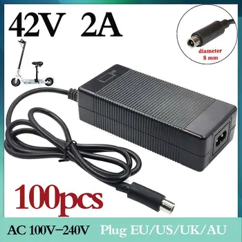 Kaufen 100PCS 42V 2A Roller Ladegerät Ladegerät Netzteil Adapter Für Xiaomi Mijia M365 Elektrische Roller Skateboard EU / AU / UK Stecker