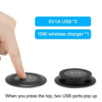 チーワイヤレス充電器家具デスクトップ組み込み高速ワイヤレス充電器iphone 11プロマックスサムスンS10 S9ワイヤレス充電パッド