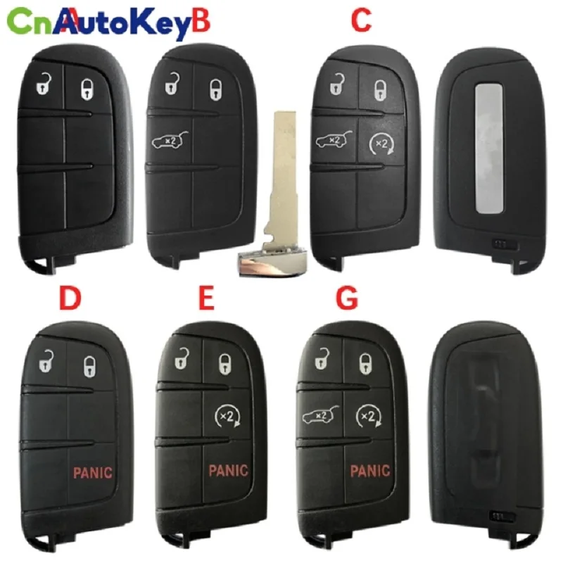 CS086002 Smart Key Shell For Fiat 500X 500 500L For Jeep Renegade Compass Remote Fob Case With SIP22 Blade