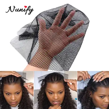 Nunify 1Pcs/Lot Black Color Hairnets Women Hair Toupees Stretch Lace Wig Net Hair Weaving Nets For Hair Weft Hair Net Online