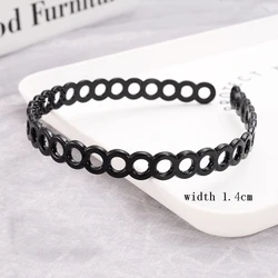 Elegant Black Wide Hairband for Women - Stylish Hair Accessory (B6)