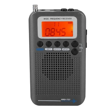 

Portable Aircraft Radio Receiver,Full Band Radio Receiver - AIR/FM/AM/CB/SW/VHF,LCD Display With Backlight,Chip Has A Powerful M