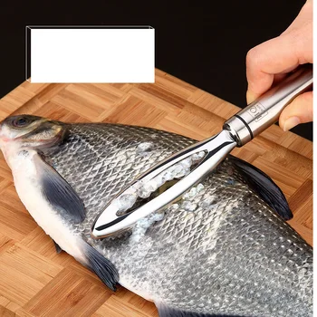 

Kitchen Stainless Steel Manual Fish Scales Scraping Fish Seafood Tools Planer Cleaner Gadget Fish Cleaning Knife Tweezers Gadget