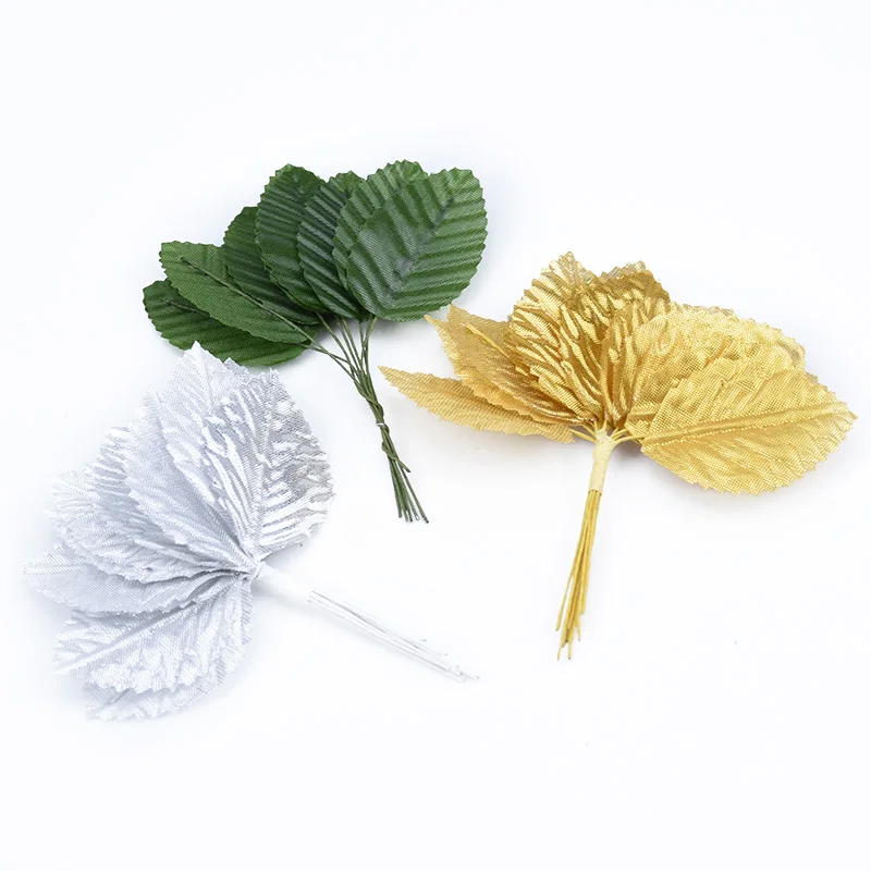 12 stück Vasen für Home Dekoration Zubehör Scrapbooking Hochzeit Dekorative Blumen Kränze Seide Blätter Künstliche Pflanzen – Detail 3