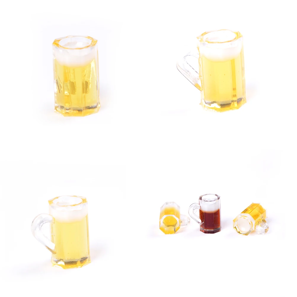 

1Pc Mini Cups Goblet Doll House Beer Cups Miniature Kitchen Toys 1:12 Dollhouse Mini Beer Cups Kawaii Miniature Drink