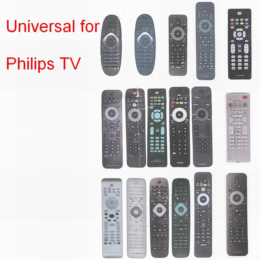 필립스 LCD LED HDTV 3D 스마트 TV용 리모컨, 범용 리모컨, 학습 기능 포함, 쉬운 설치