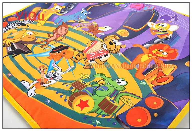Yiqu3013 детская музыкальная игра коврик Игрушка Животные концертный сенсорный большой цирковой инструмент одеяло