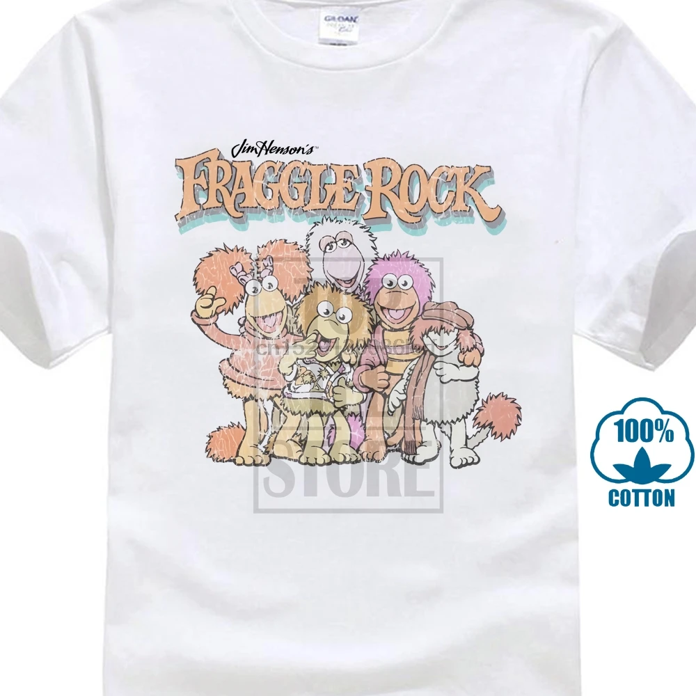 Официальная Мужская футболка Fraggle Rock Distressed Group Shot |