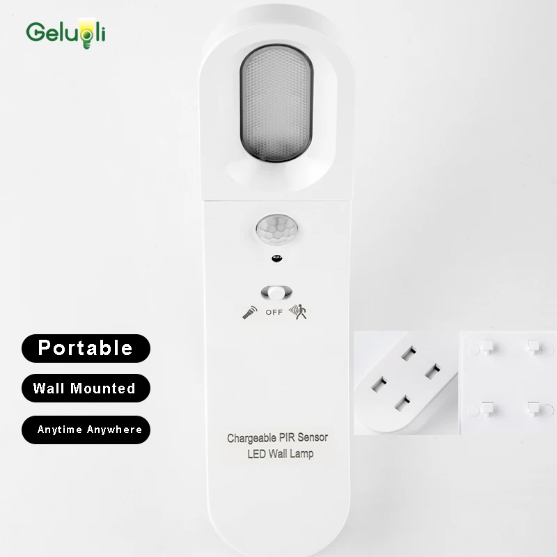 PC Light Dectitive And Montion Sensor Portable or Wall Mounted Led Wall Light