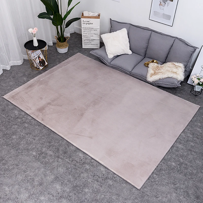 

Carpet bedroom covered with rabbit plush floor mat large living room floating window mattress bedside carpet