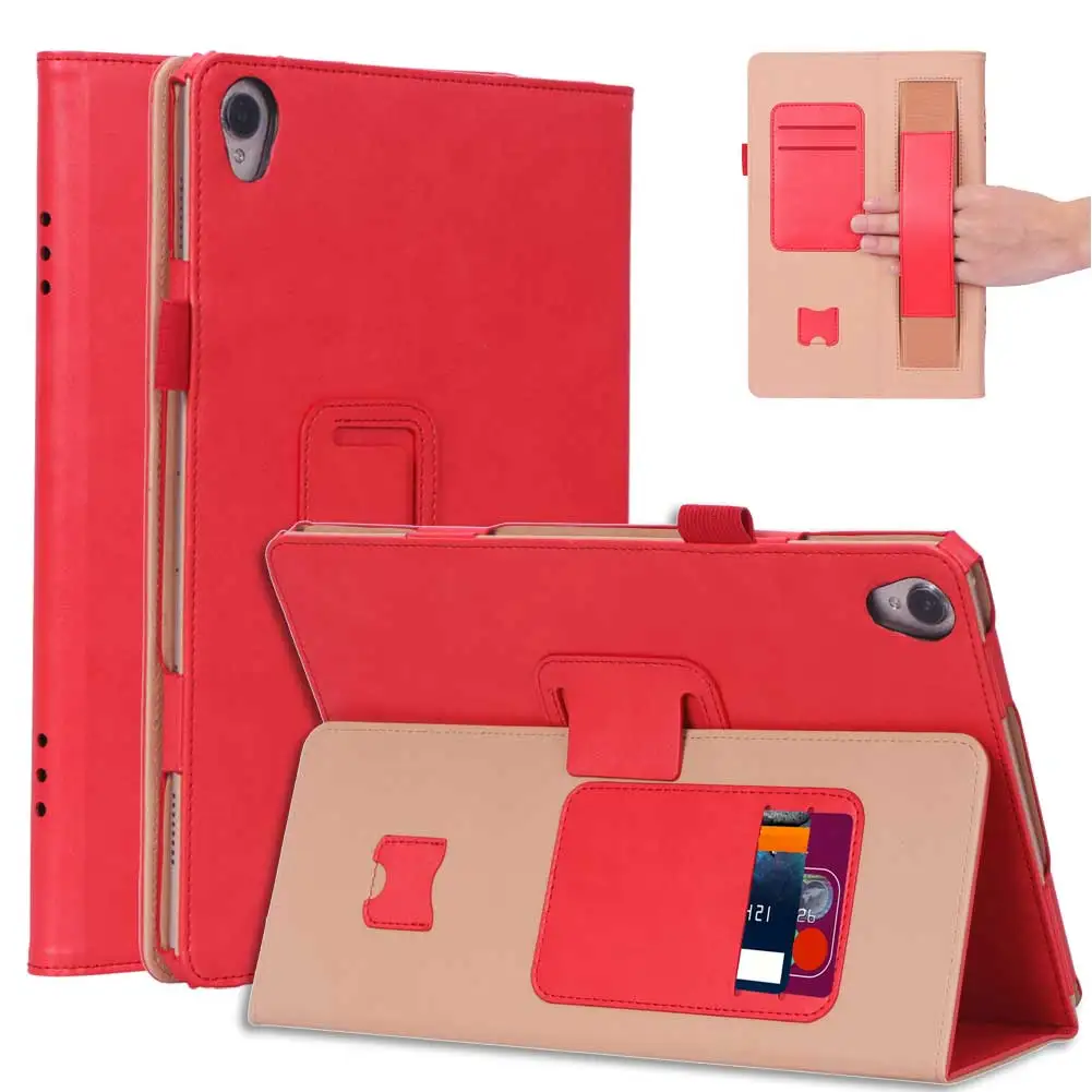 Red Чехол для huawei Mediapad M6 10,8 Чехол кожаный флип стенд чехол для huawei M6 10," PRO SCM-AL09/W09 Авто Режим сна смарт - Цвет: Red