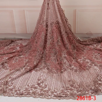 

Best Selling 2019 Product Lace Applique Lace Material Wedding Fabric 3D Fabric Beaded Lace Trimmings For Sewing 5Yards GD2861B-3