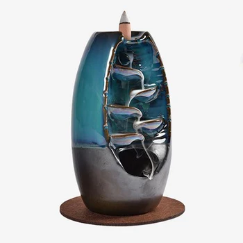 

Ceramic refluxing mini waterfall aromatherapy burner home decoration arabian backflow incense burner holder censer