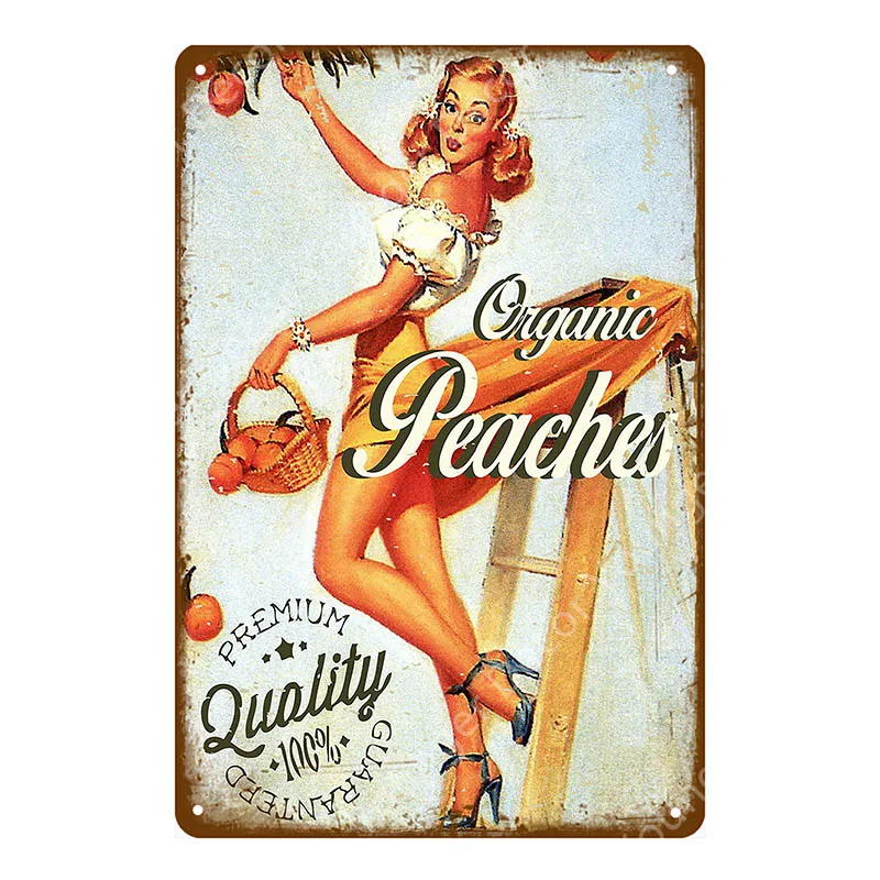YD2363A Lucky Pin Up Girl оловянные знаки сексуальная леди металлическая доска Настенный декор для бара паба клуба дома комнаты плакат ретро металлическая картина YA032 - Цвет: YD2363A