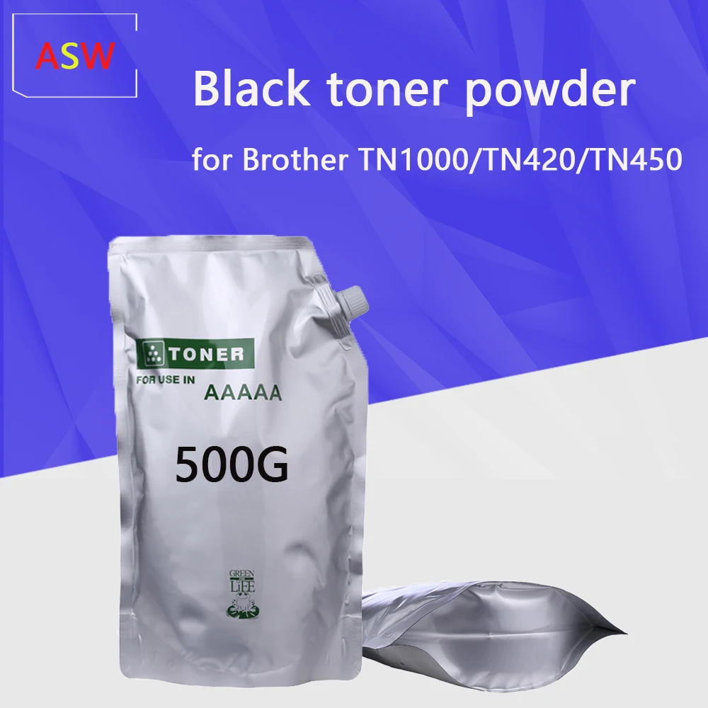 500G de polvo de tóner negro Compatible para hermano TN1000 TN1030 TN1050 TN1060 TN1070 tono HL-1110 1112 1202R impresora